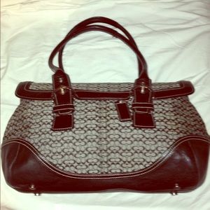 COACH Mini Signature Large Soho Flap Satchel